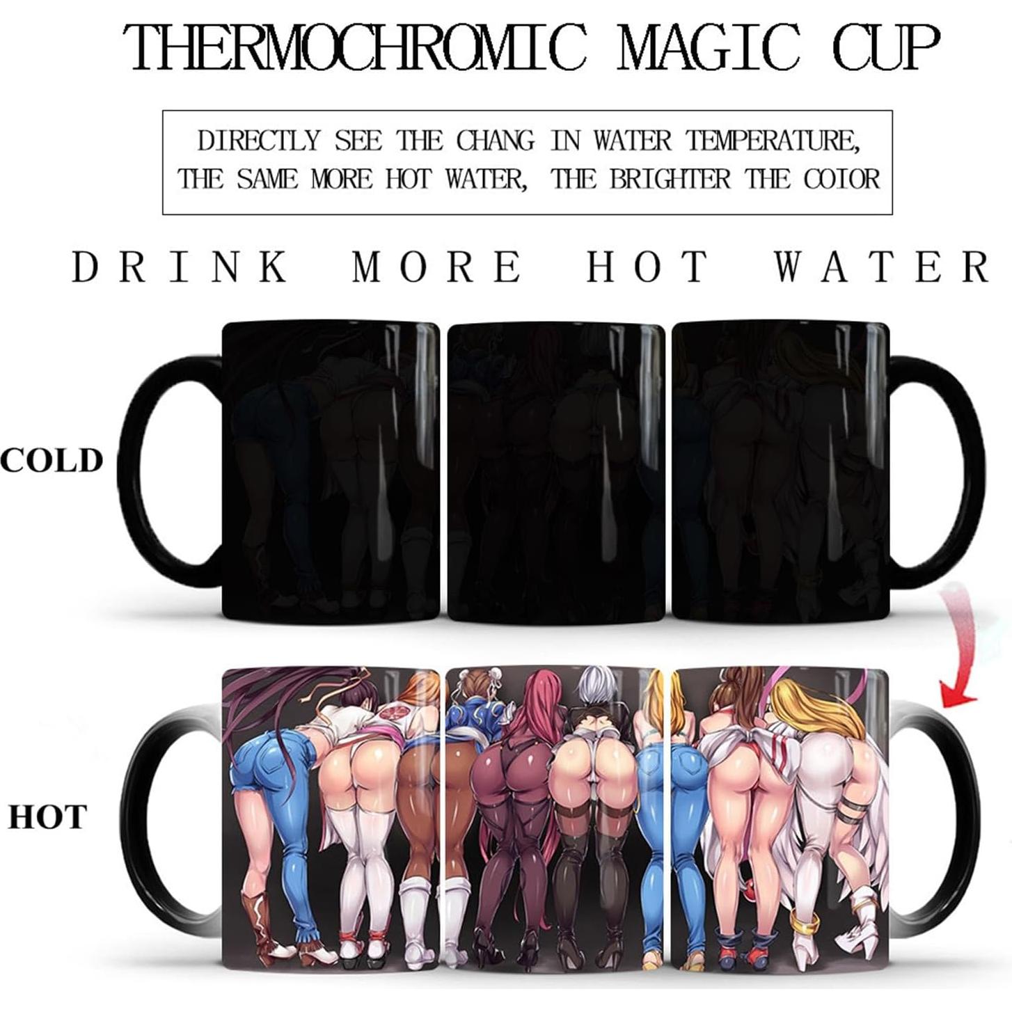 Taza Cambia Color Cerámica Aigori 311ml Anime Belleza