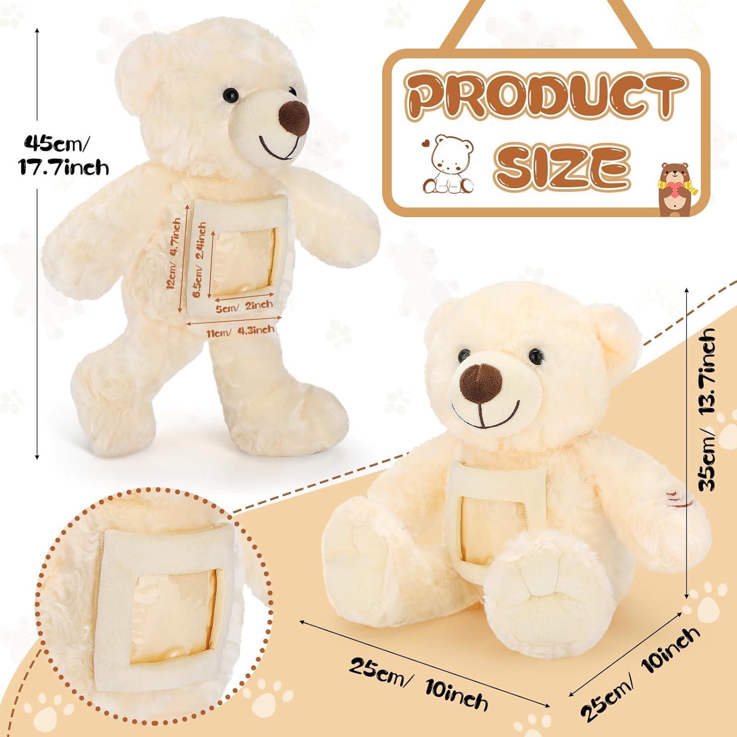 Oso de Peluche Grabable Leyndo 45.72 cm Beige con Marco
