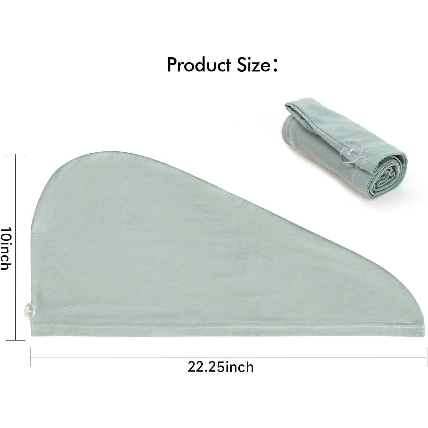 Toalla de Secado para Cabello KISMETICS Turbante Verde Claro