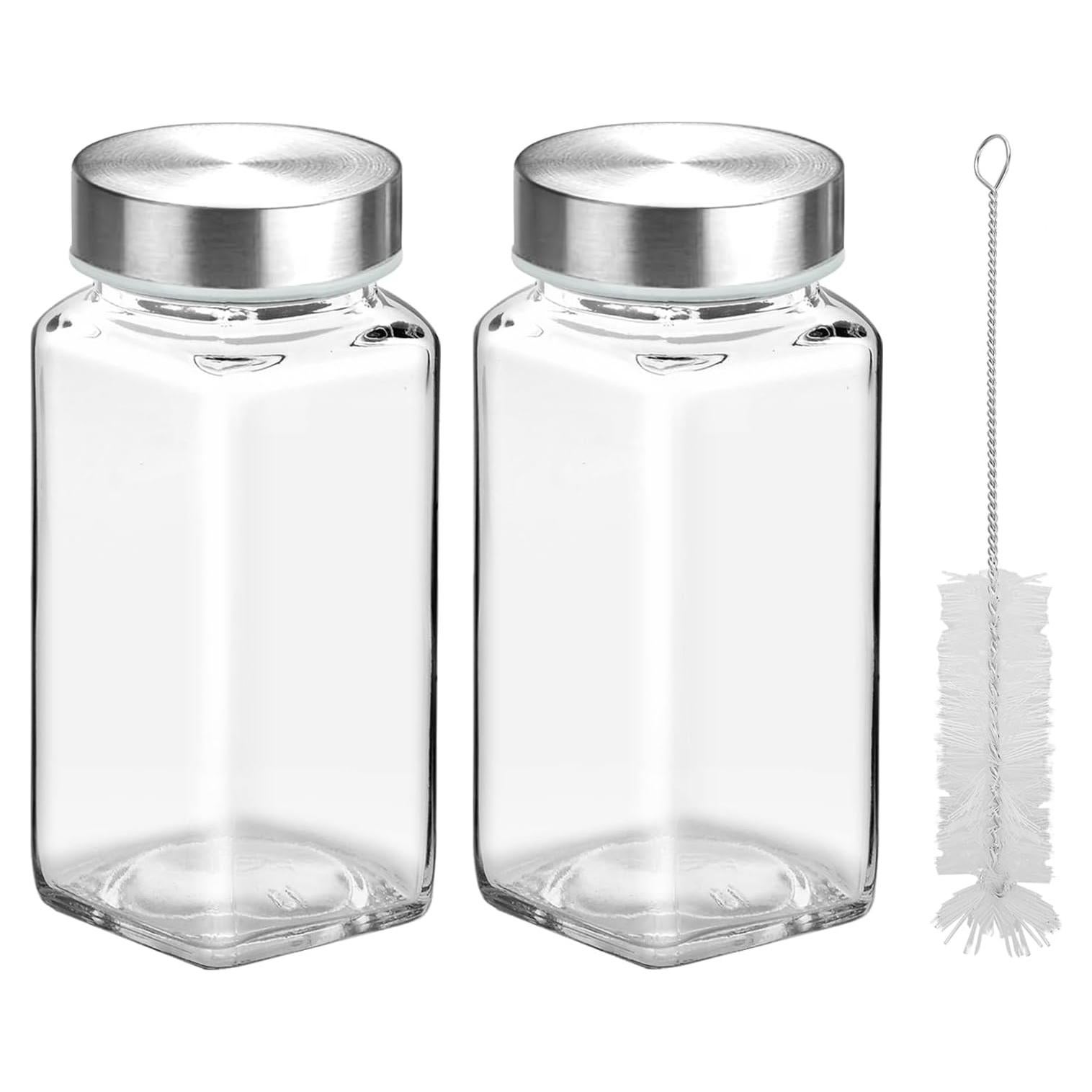 Set de 2 Tarros de Especias de Vidrio 4oz eispap con Tapas Dosificadoras