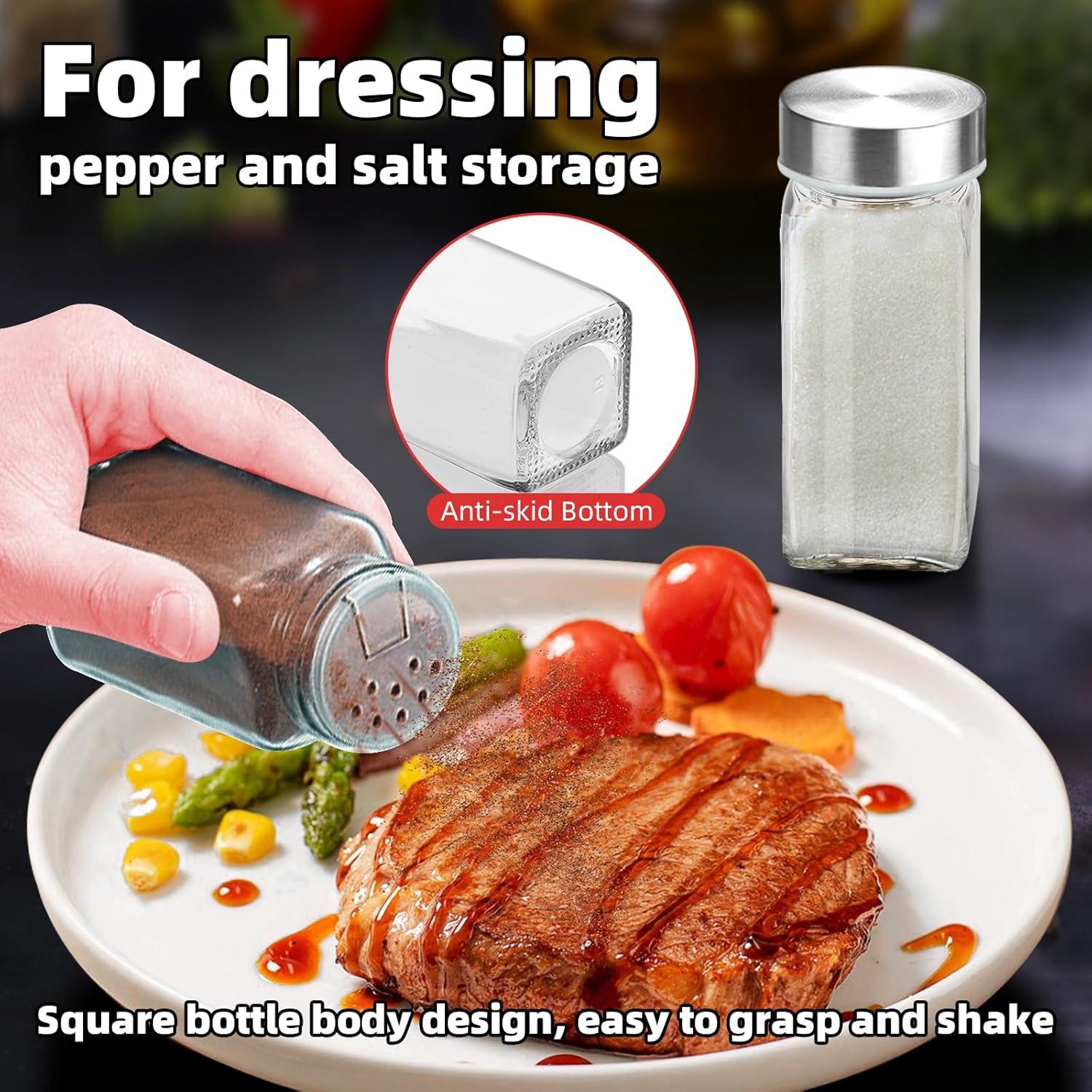 Set de 2 Tarros de Especias de Vidrio 4oz eispap con Tapas Dosificadoras