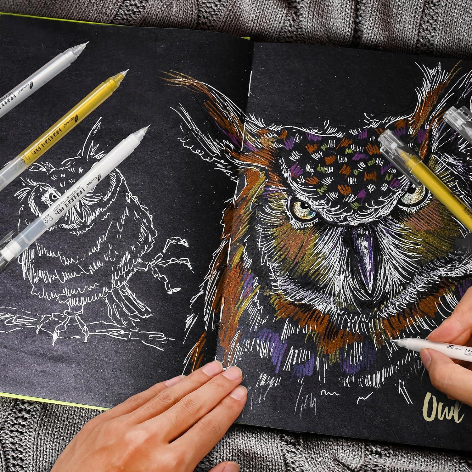 Bolígrafos de Gel Dorados GETHPEN 0.6mm Paquete de 3