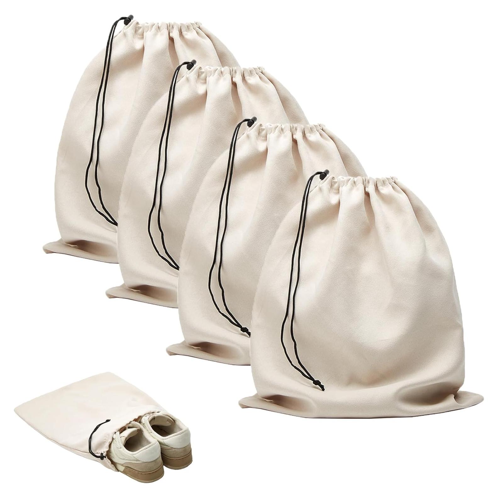 Bolsas de Zapatos de Viaje Lake of Fire 4 Piezas 45x35 cm Beige