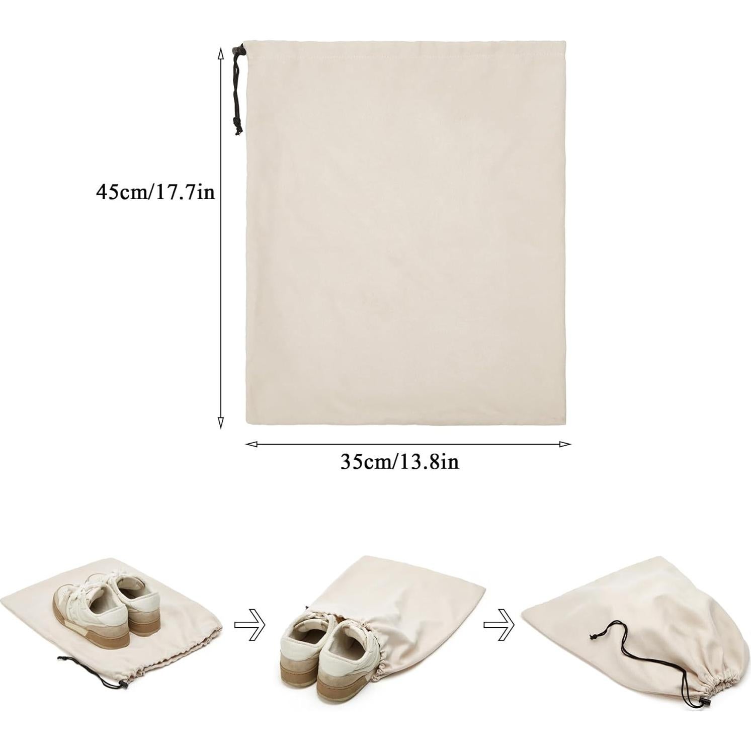 Bolsas de Zapatos de Viaje Lake of Fire 4 Piezas 45x35 cm Beige