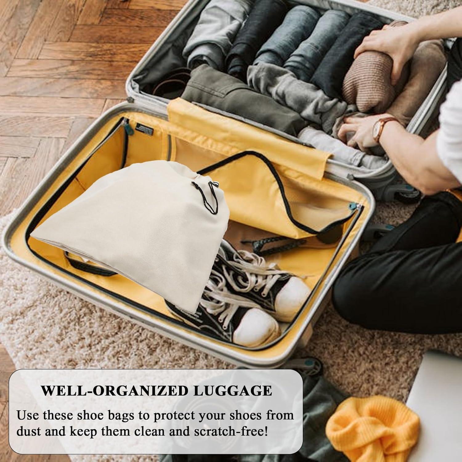 Bolsas de Zapatos de Viaje Lake of Fire 4 Piezas 45x35 cm Beige