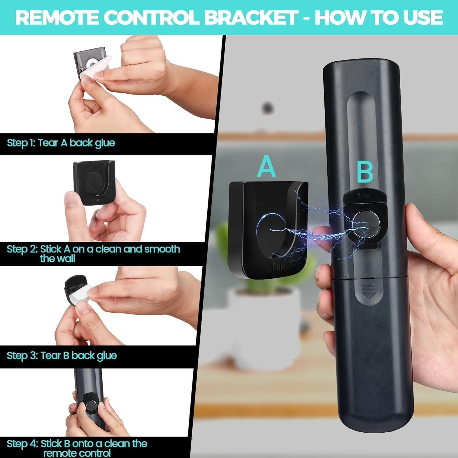 Soporte Magnético para Control Remoto GUZE-US 4 Piezas Negro
