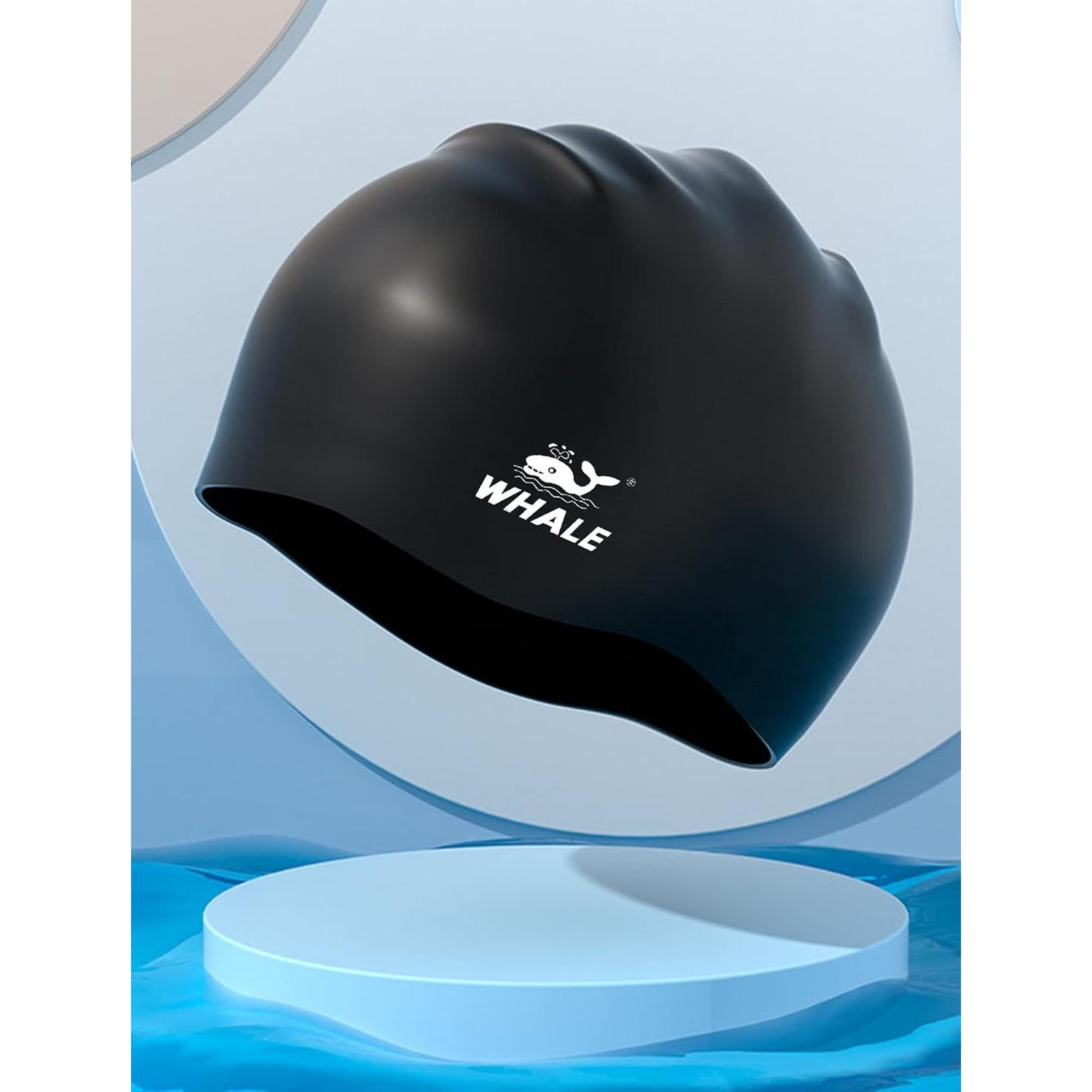 Gorro de Natación Unisex Whale Silicona Extra Grande Negro