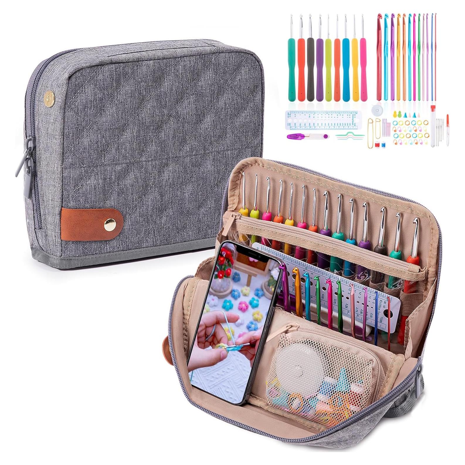 Juego de Ganchillos MYBAGZING 82 Piezas con Estuche Ergonómico