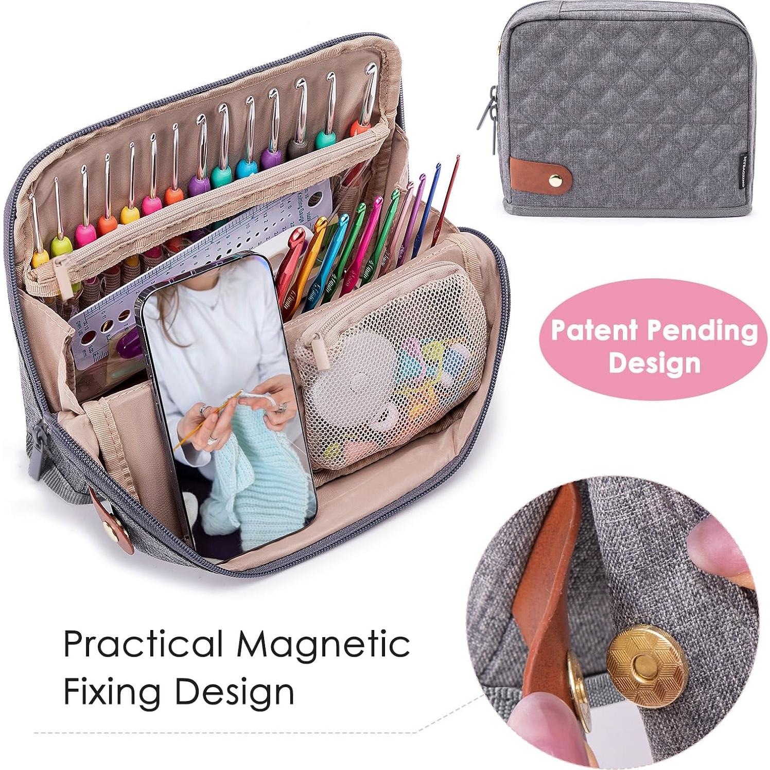 Juego de Ganchillos MYBAGZING 82 Piezas con Estuche Ergonómico