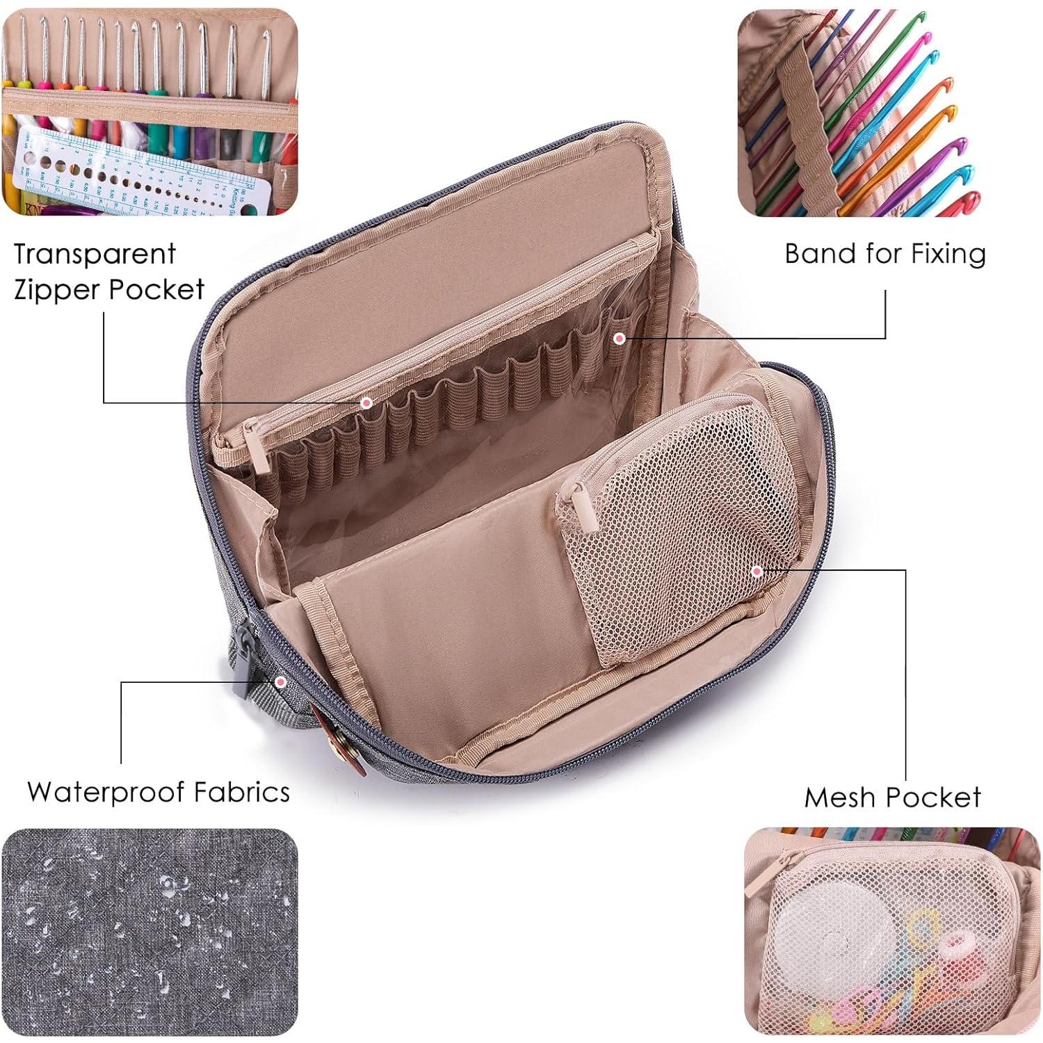 Juego de Ganchillos MYBAGZING 82 Piezas con Estuche Ergonómico