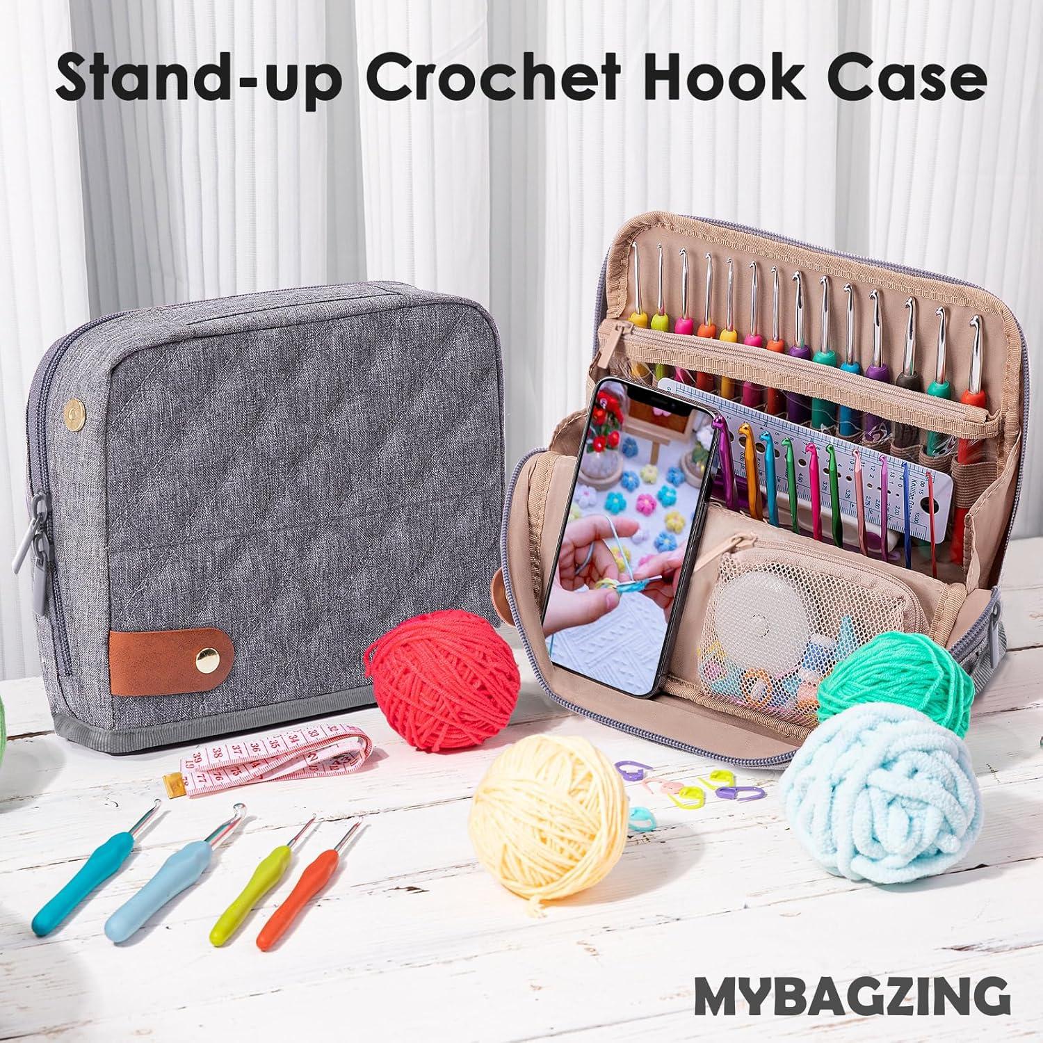 Juego de Ganchillos MYBAGZING 82 Piezas con Estuche Ergonómico