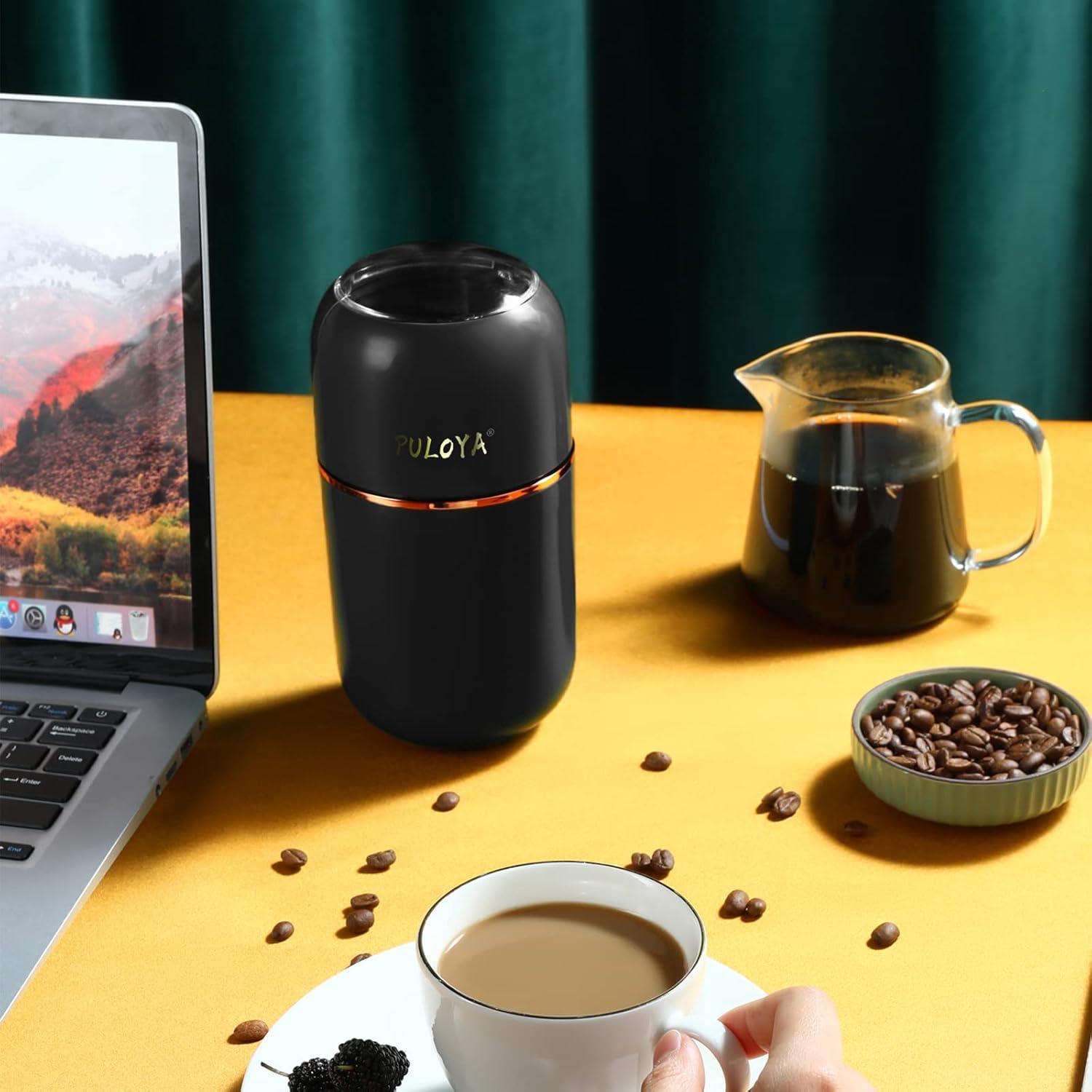 Molino de Café Eléctrico Puloya 200W 79.4g Negro