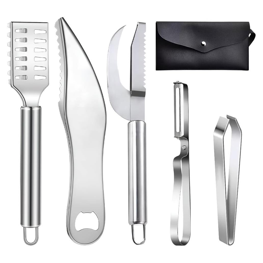 Removedor de Escamas de Pescado Comfecto 5 Pcs Acero Inoxidable