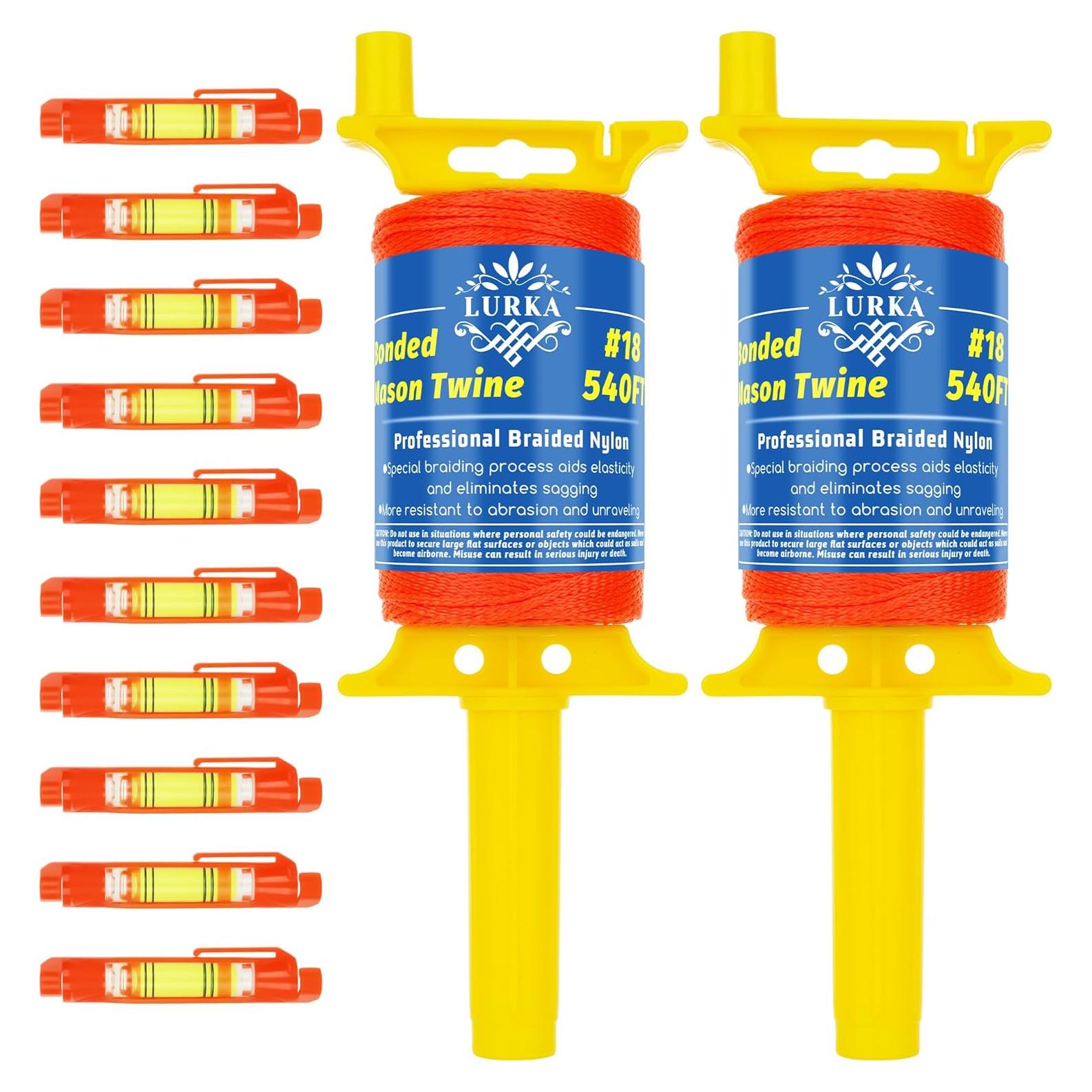 LURKA Línea de Masonería Trenzada 540 Pies Nylon Fluorescente