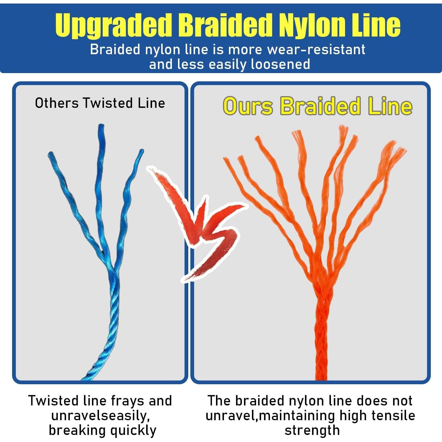 LURKA Línea de Masonería Trenzada 540 Pies Nylon Fluorescente