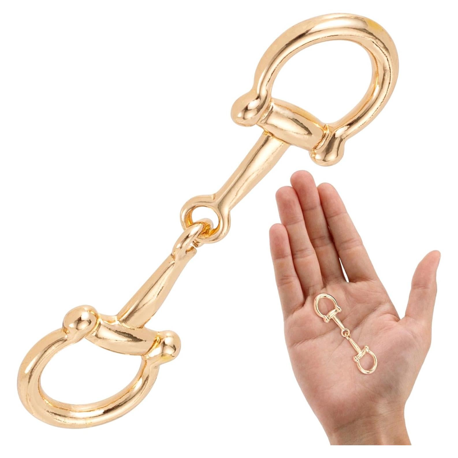 Hebilla de Clip para Bufanda Dorada - Accesorio de Aleación 80x22mm