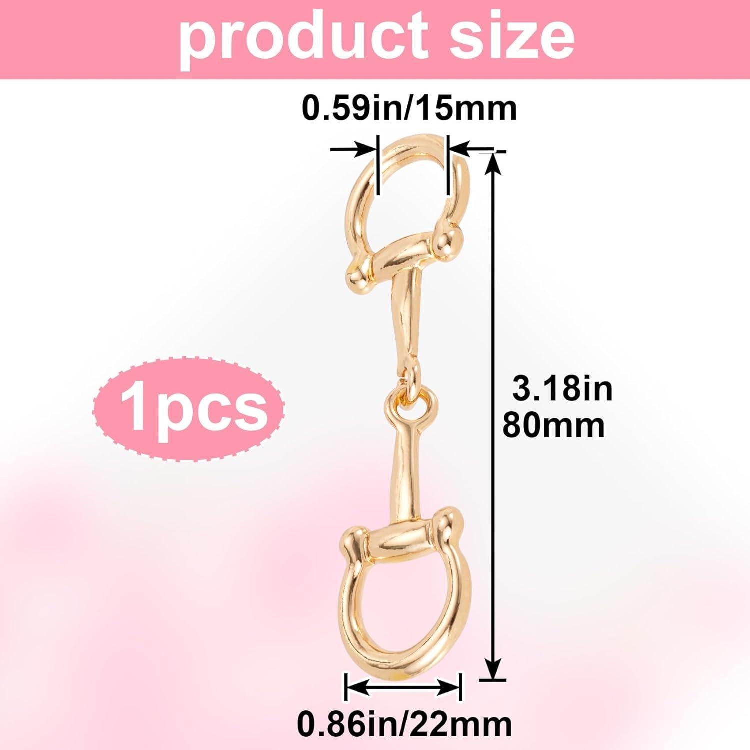 Hebilla de Clip para Bufanda Dorada - Accesorio de Aleación 80x22mm