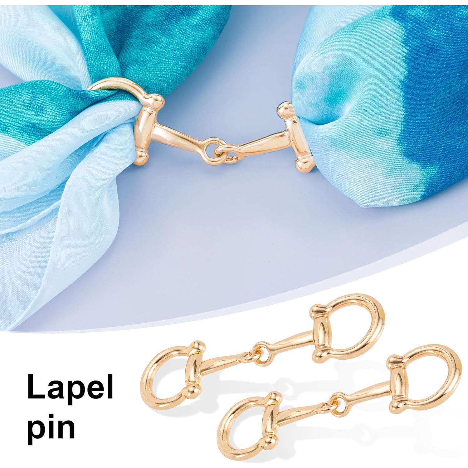 Hebilla de Clip para Bufanda Dorada - Accesorio de Aleación 80x22mm