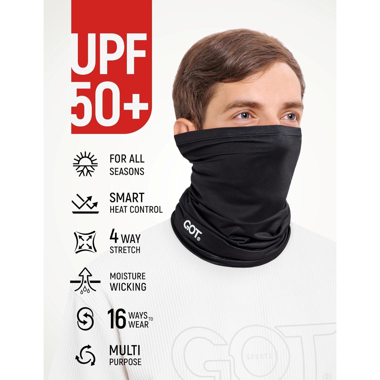 Gaiter de Cuello Refrigerante GOT Sports UPF 50+ Negro