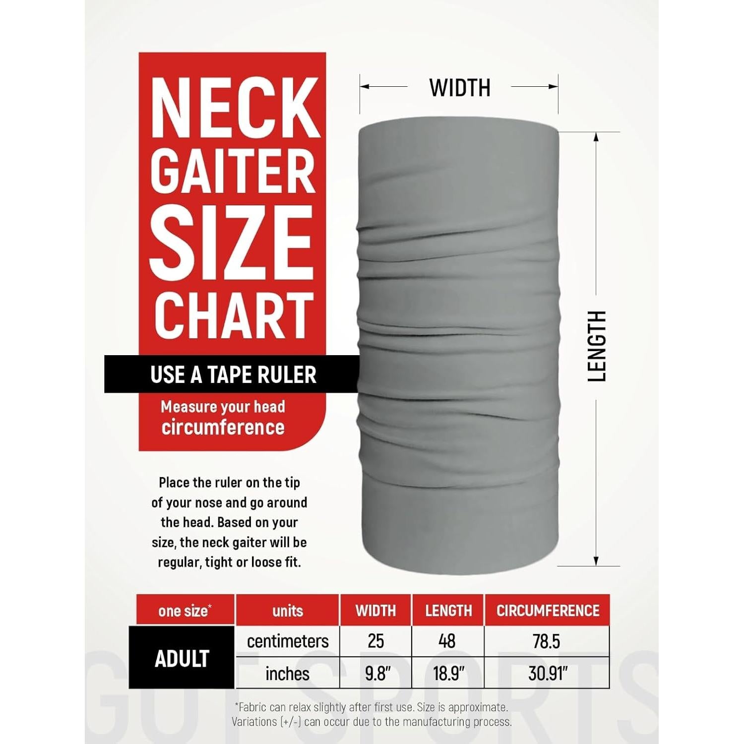 Gaiter de Cuello Refrigerante GOT Sports UPF 50+ Negro