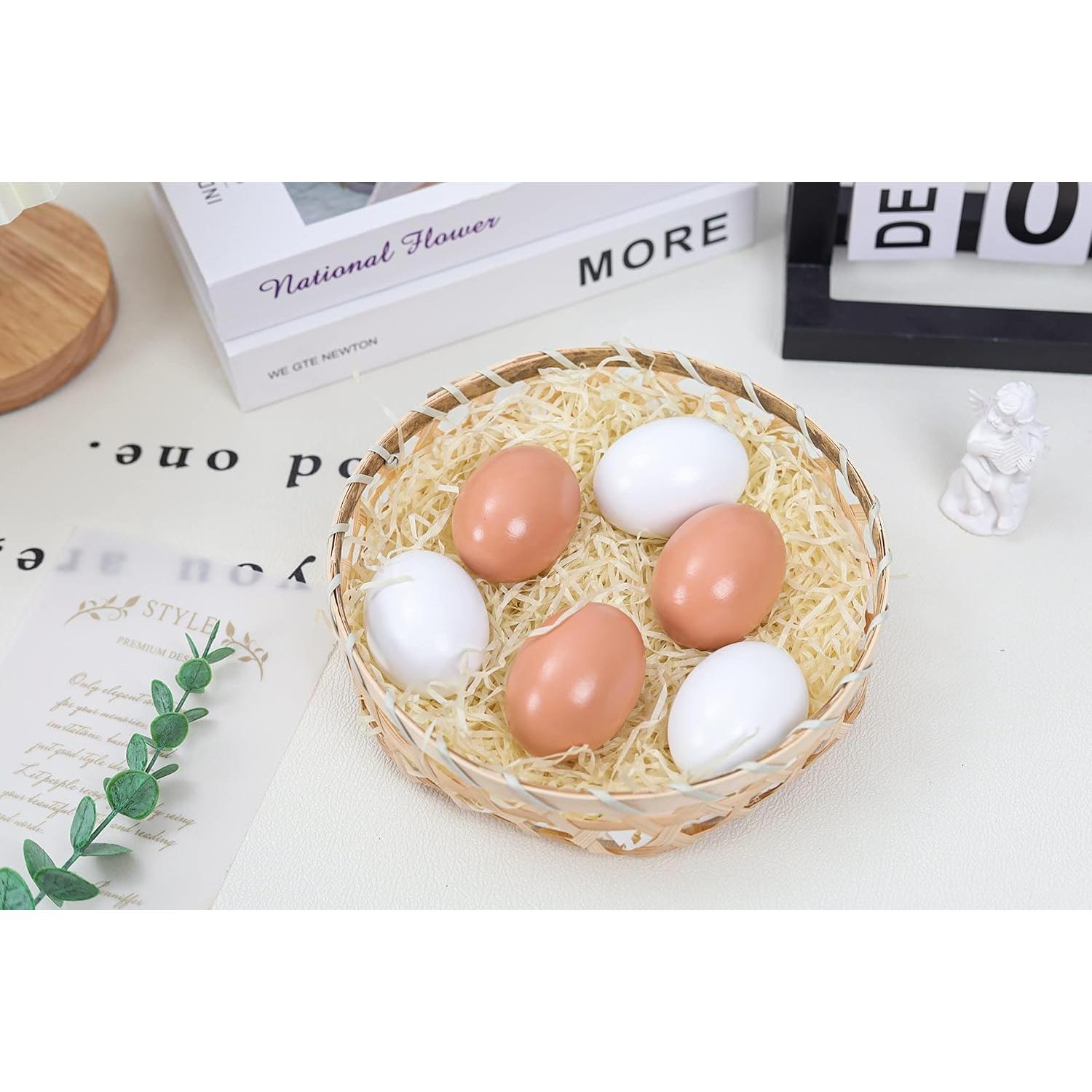 Huevos de Madera para Manualidades YunKo 12 Piezas Decorativos