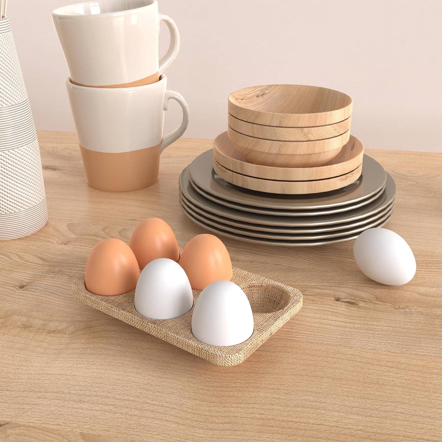 Huevos de Madera para Manualidades YunKo 12 Piezas Decorativos