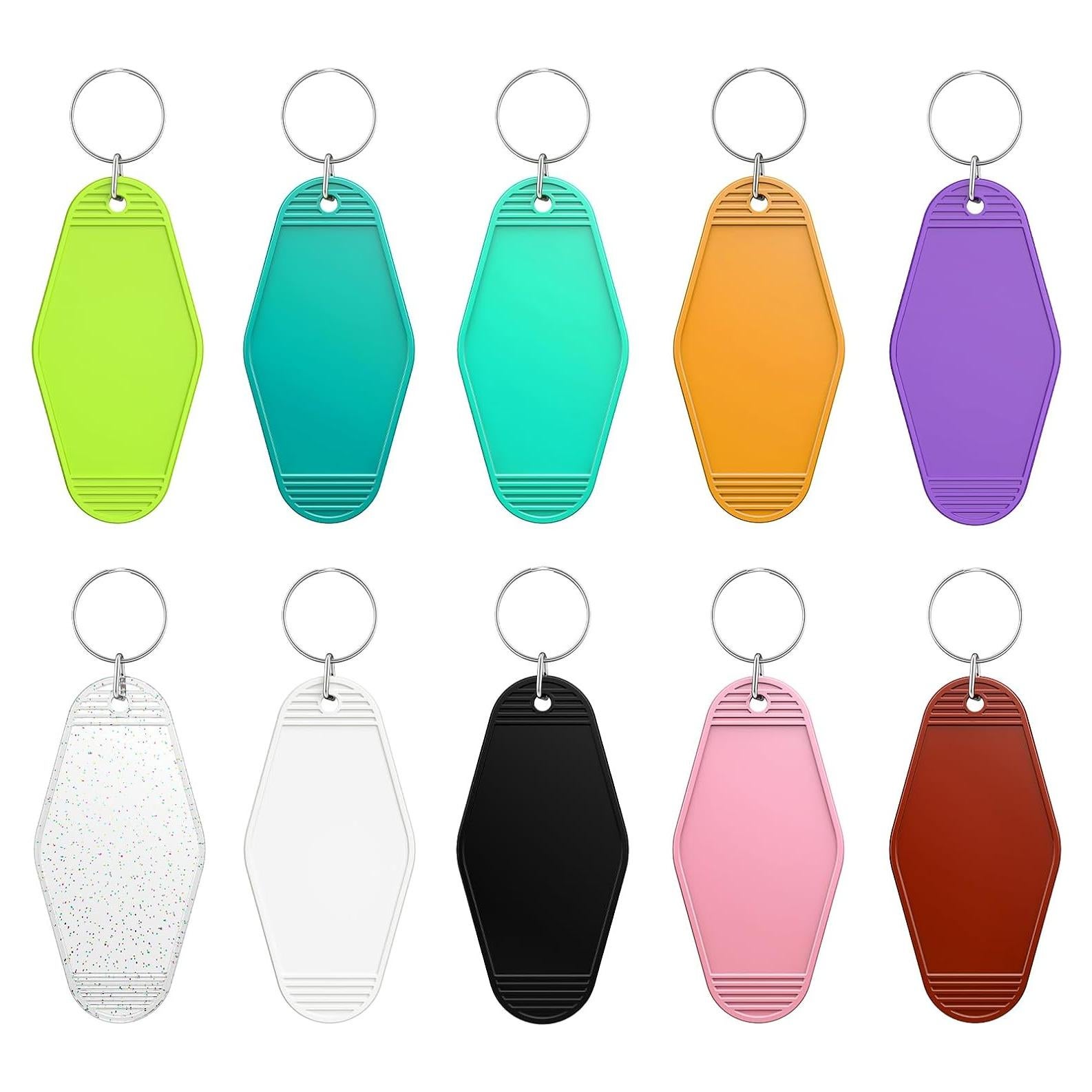 10 Etiquetas de Llave de Hotel Uniclife en Blanco - 10 Colores