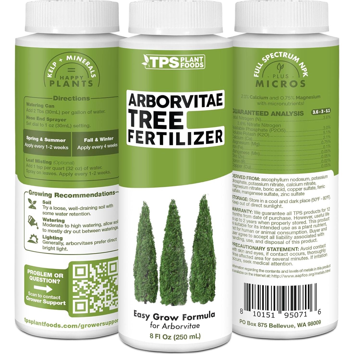 Fertilizante Líquido para Arborvitae TPS Nutrients 250mL