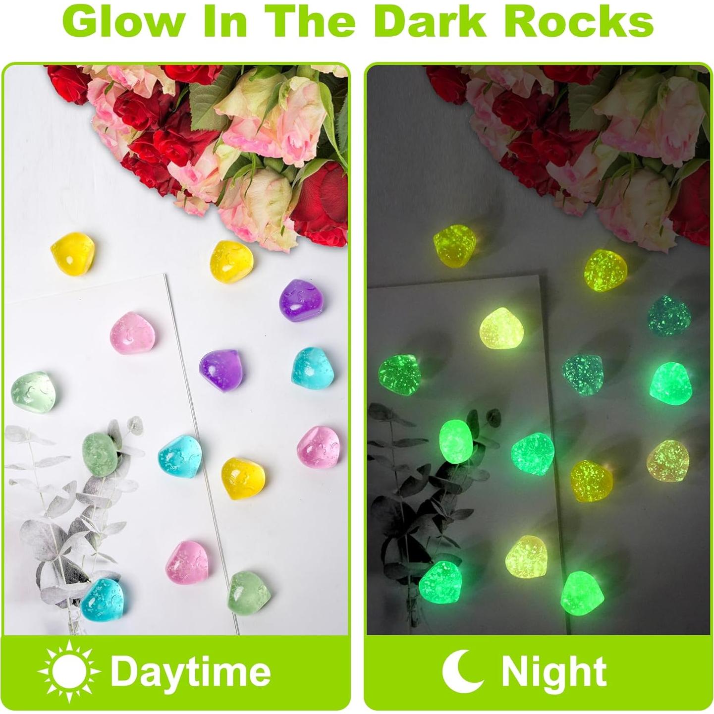 100 Rocas Luminiscentes Brillantes para Decoración - Kaiyuan