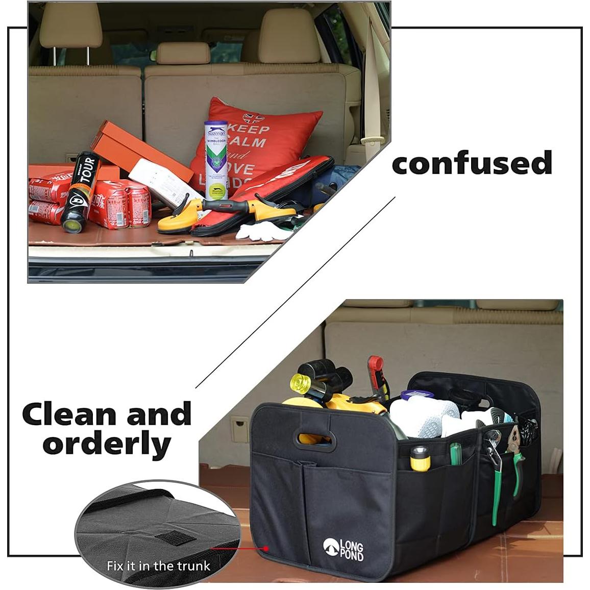 Organizador de Maletero Long Pond Plegable 9 Bolsillos Negro