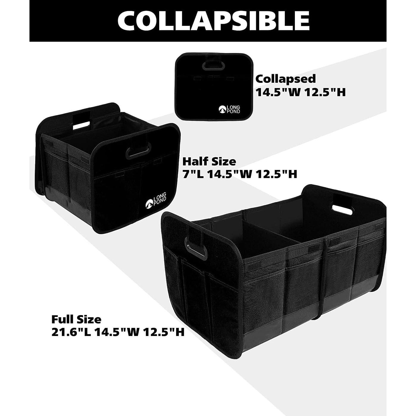 Organizador de Maletero Long Pond Plegable 9 Bolsillos Negro