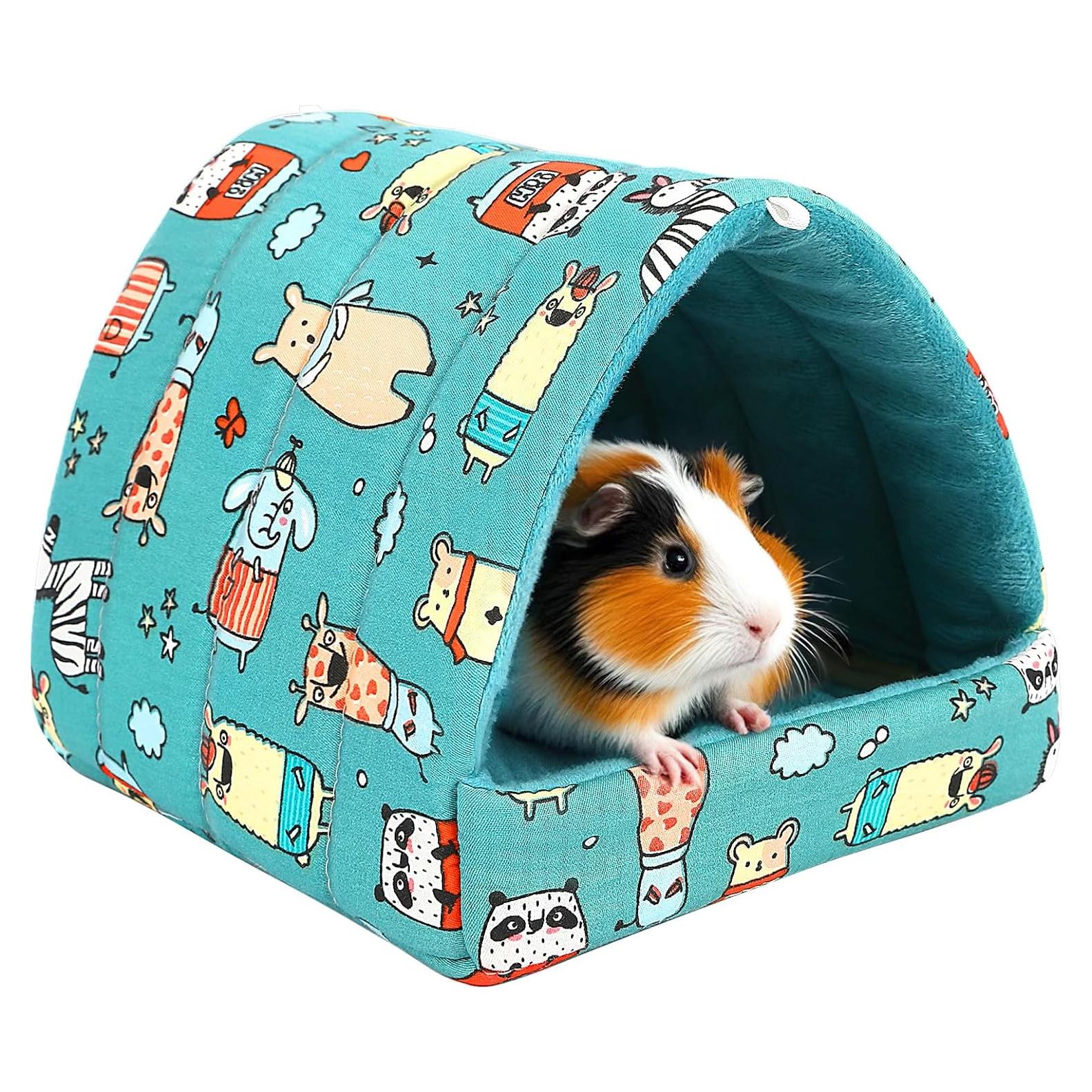 Casa de Cama para Cobayas UPINS Azul Oscuro 20cm Lavable