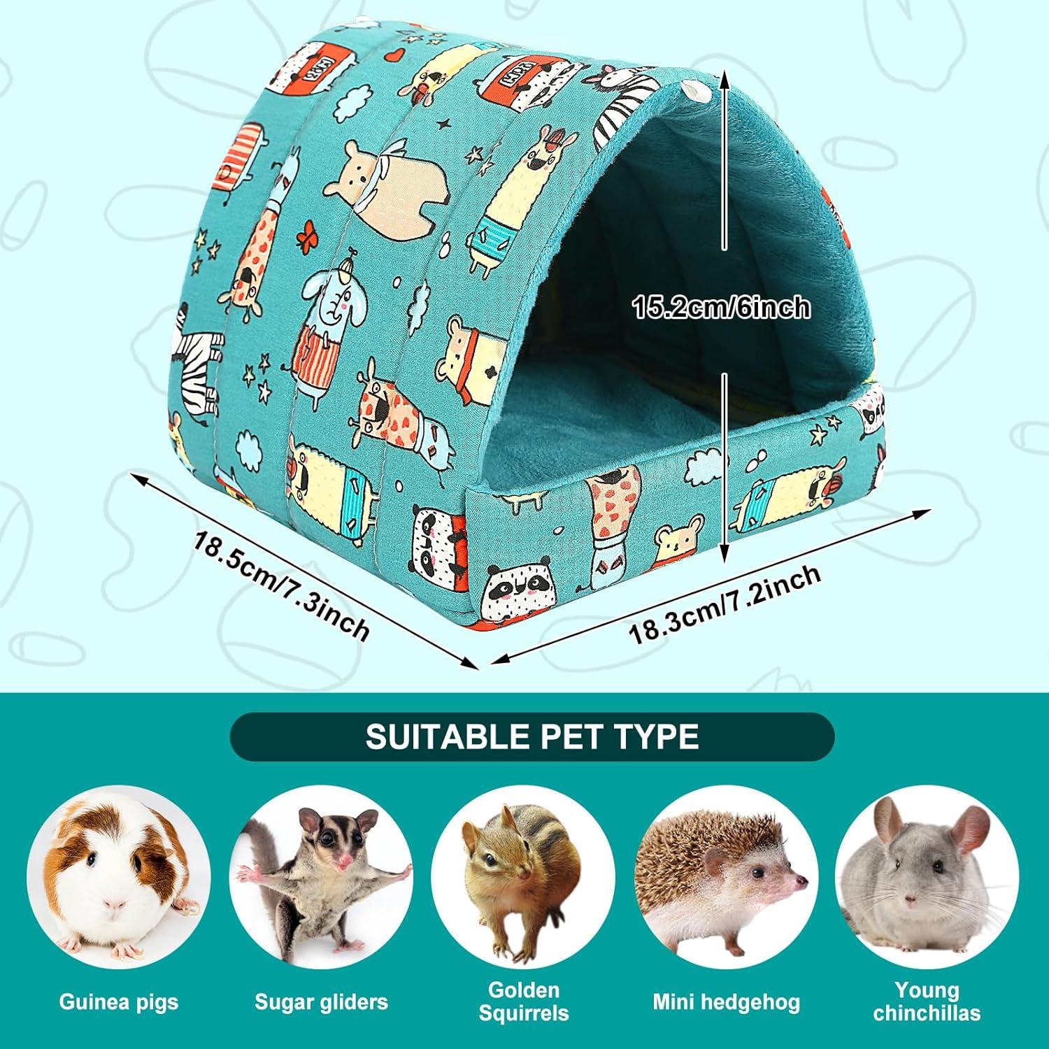 Casa de Cama para Cobayas UPINS Azul Oscuro 20cm Lavable