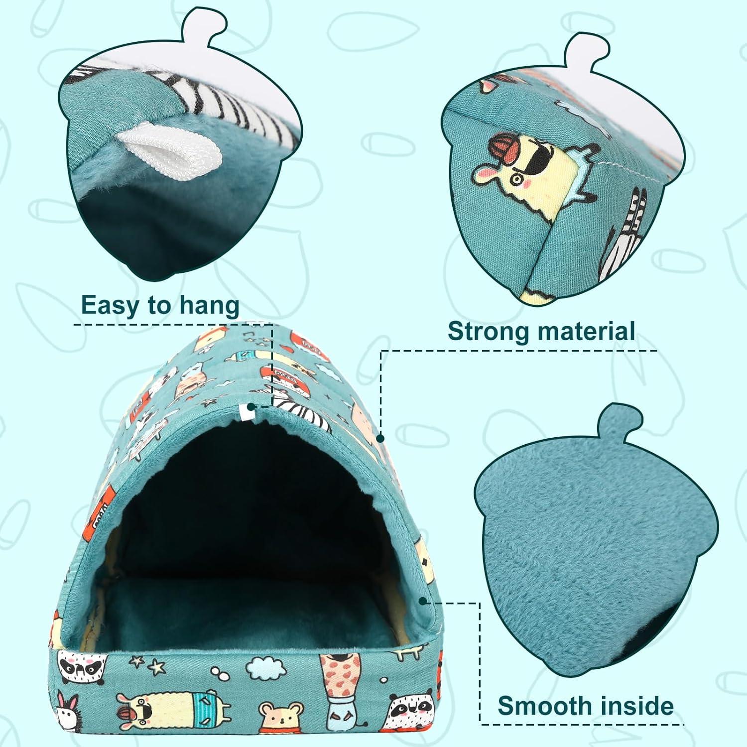 Casa de Cama para Cobayas UPINS Azul Oscuro 20cm Lavable