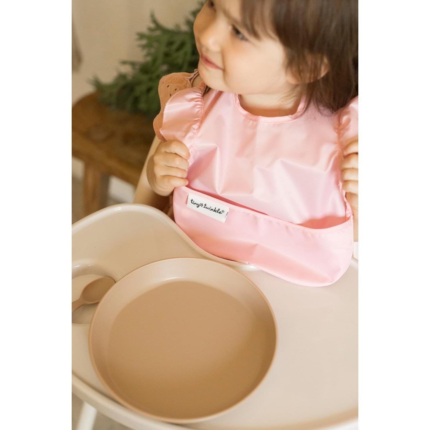 Baberos Tiny Twinkle a Prueba de Desorden 3pk Floral Azul