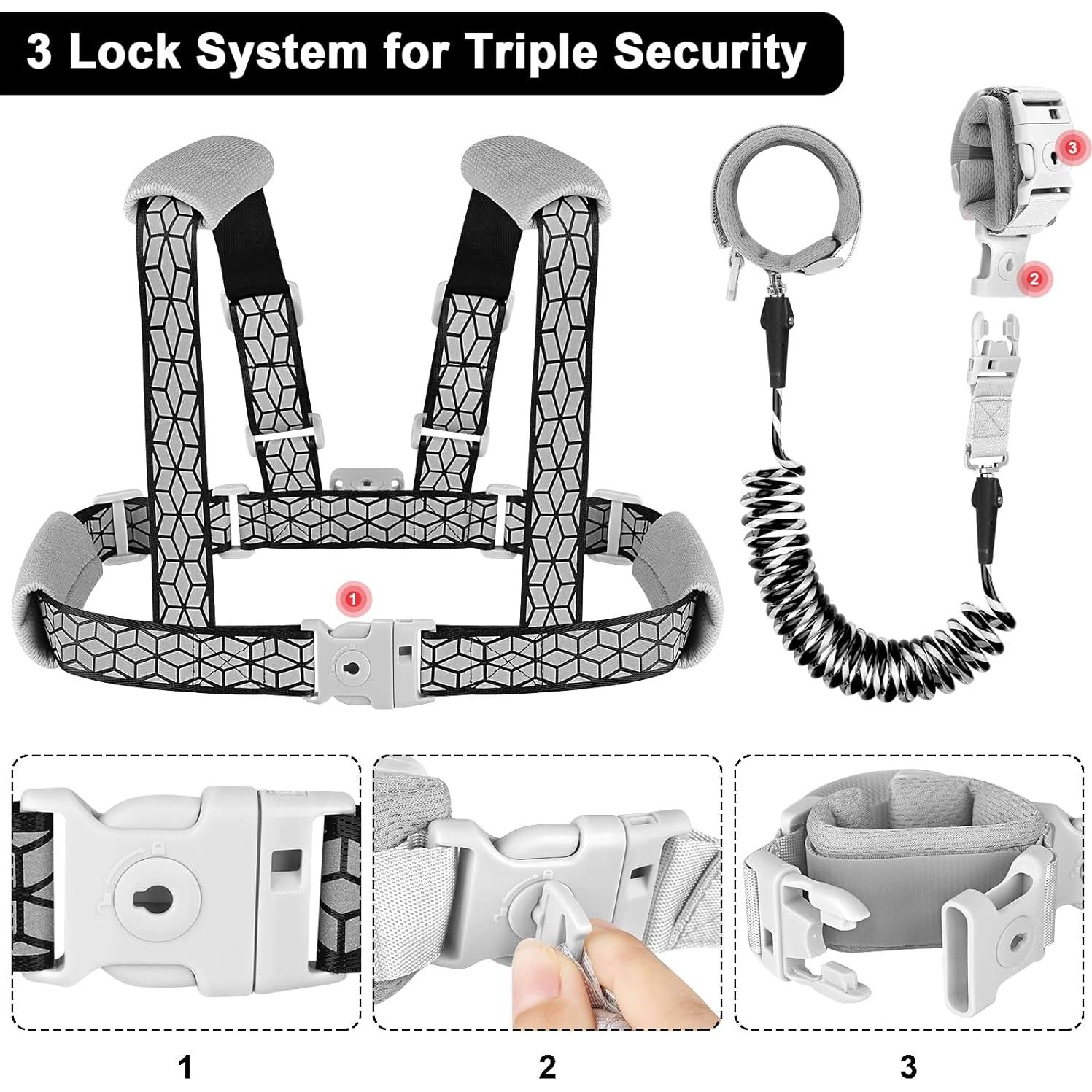 Arnés Antipérdida para Niños Accmor Negro Ajustable
