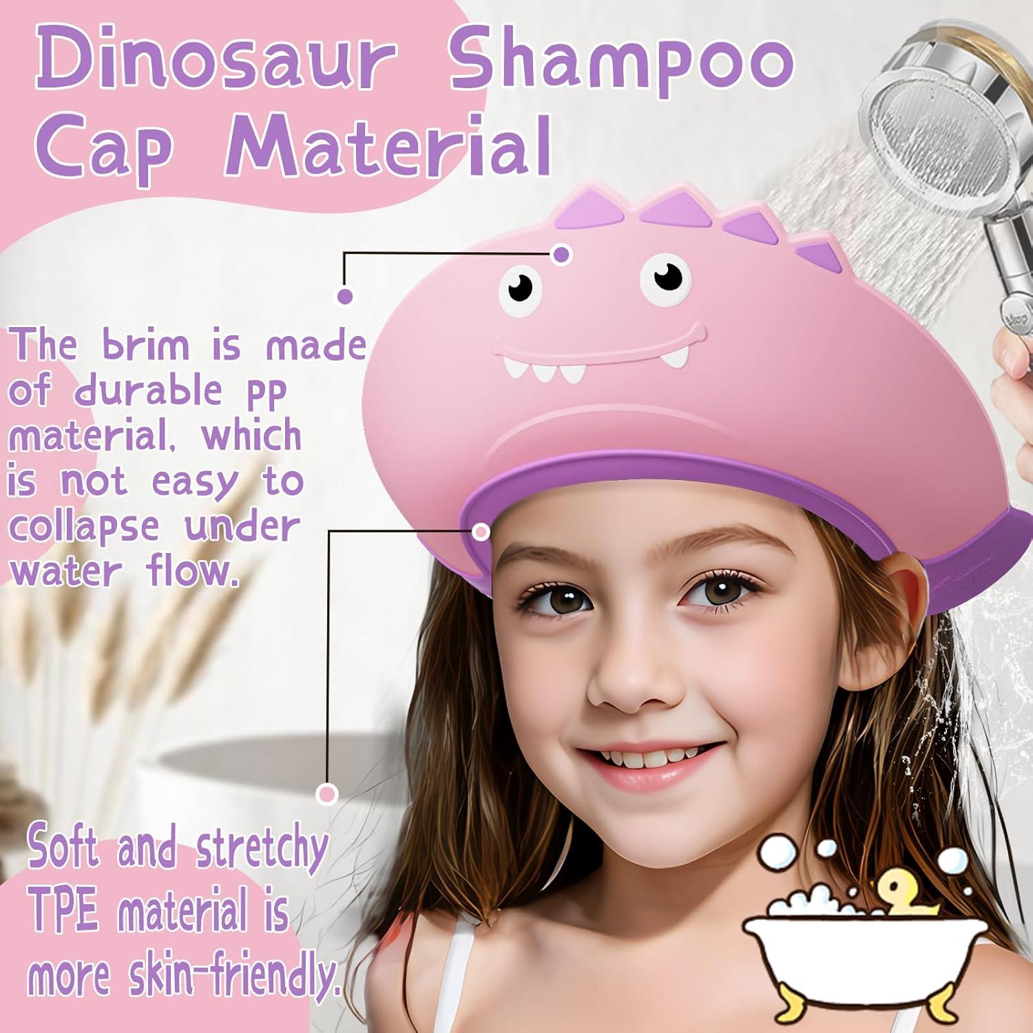 Gorro de Ducha para Bebé Rosa - Silicona Ajustable 1-9 Años