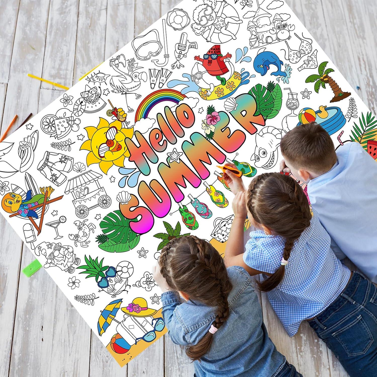 Póster Gigante de Colorear HOWAF Hola Verano 118x84 cm