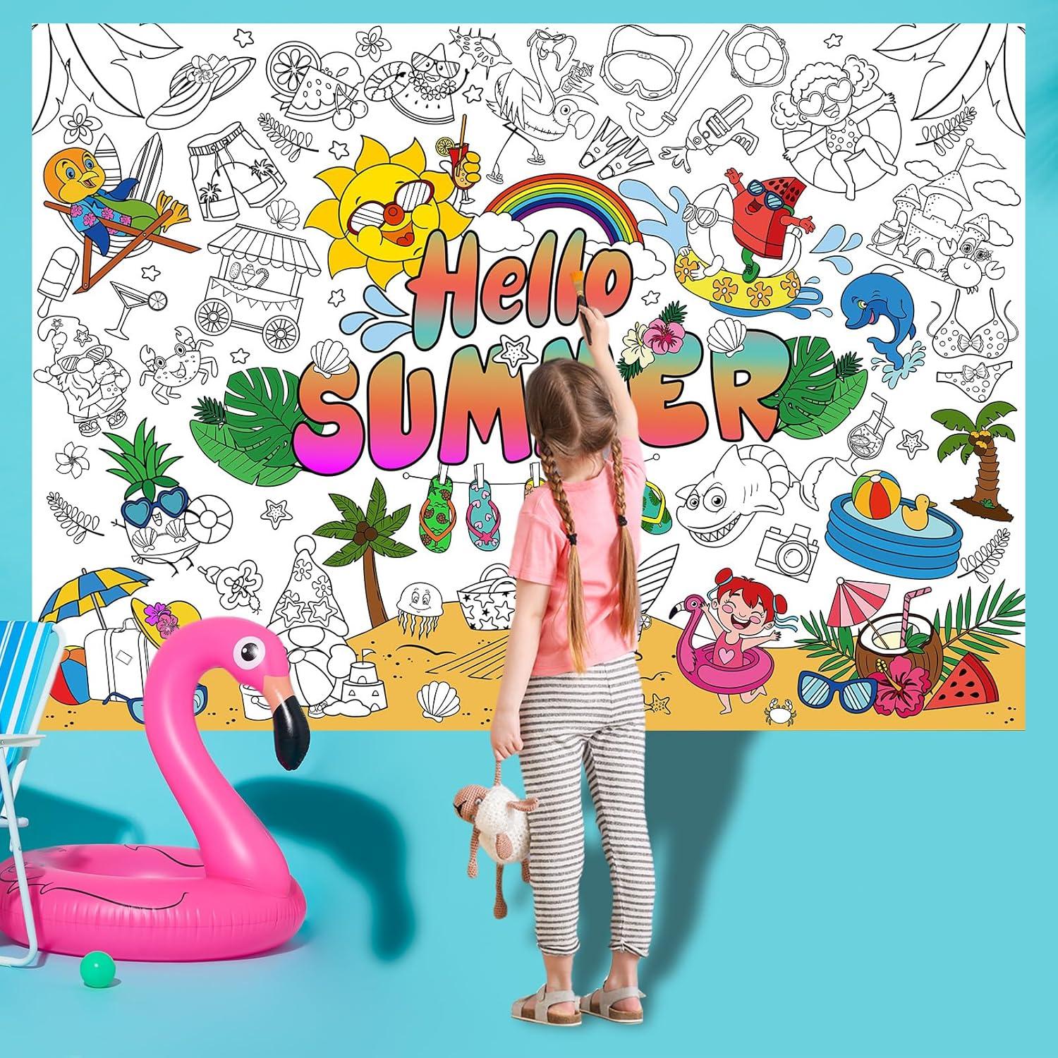 Póster Gigante de Colorear HOWAF Hola Verano 118x84 cm