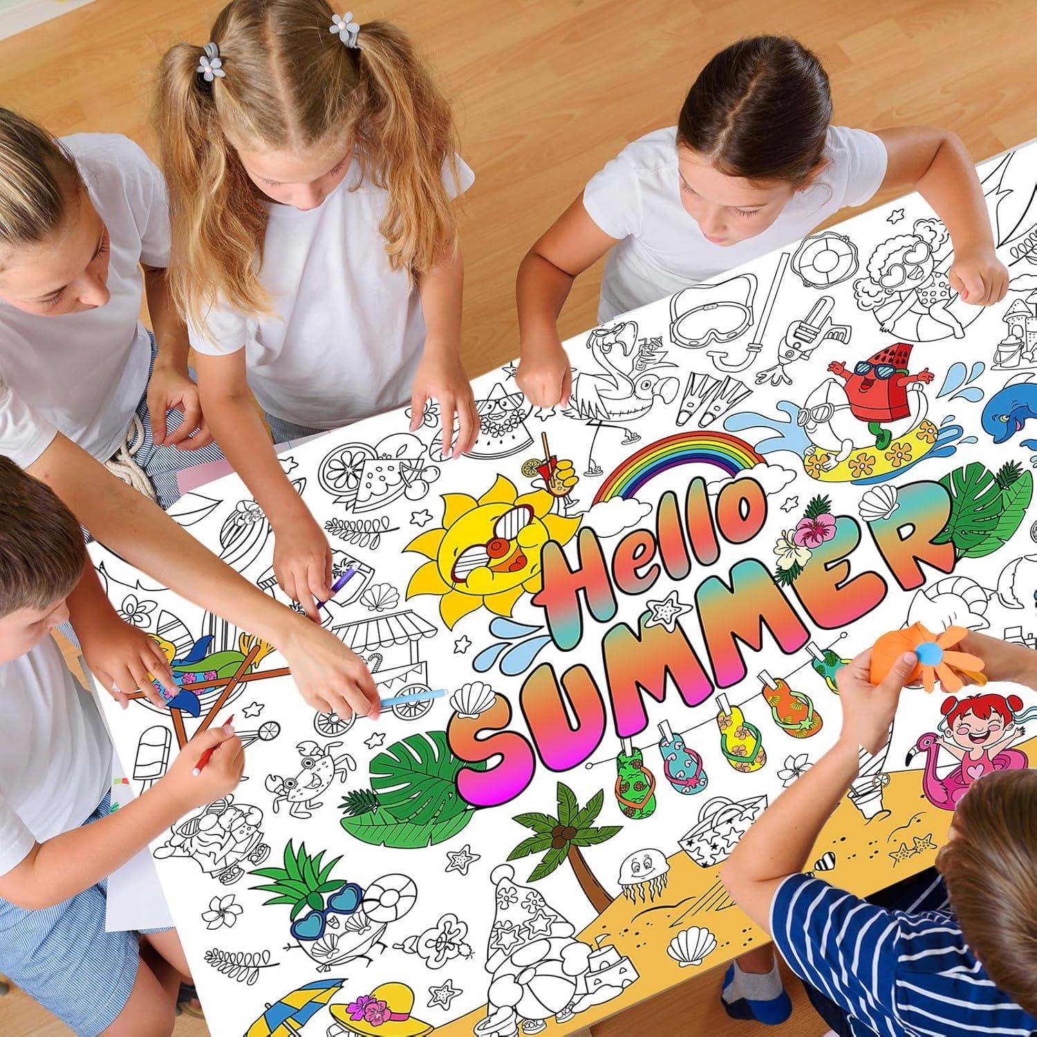 Póster Gigante de Colorear HOWAF Hola Verano 118x84 cm