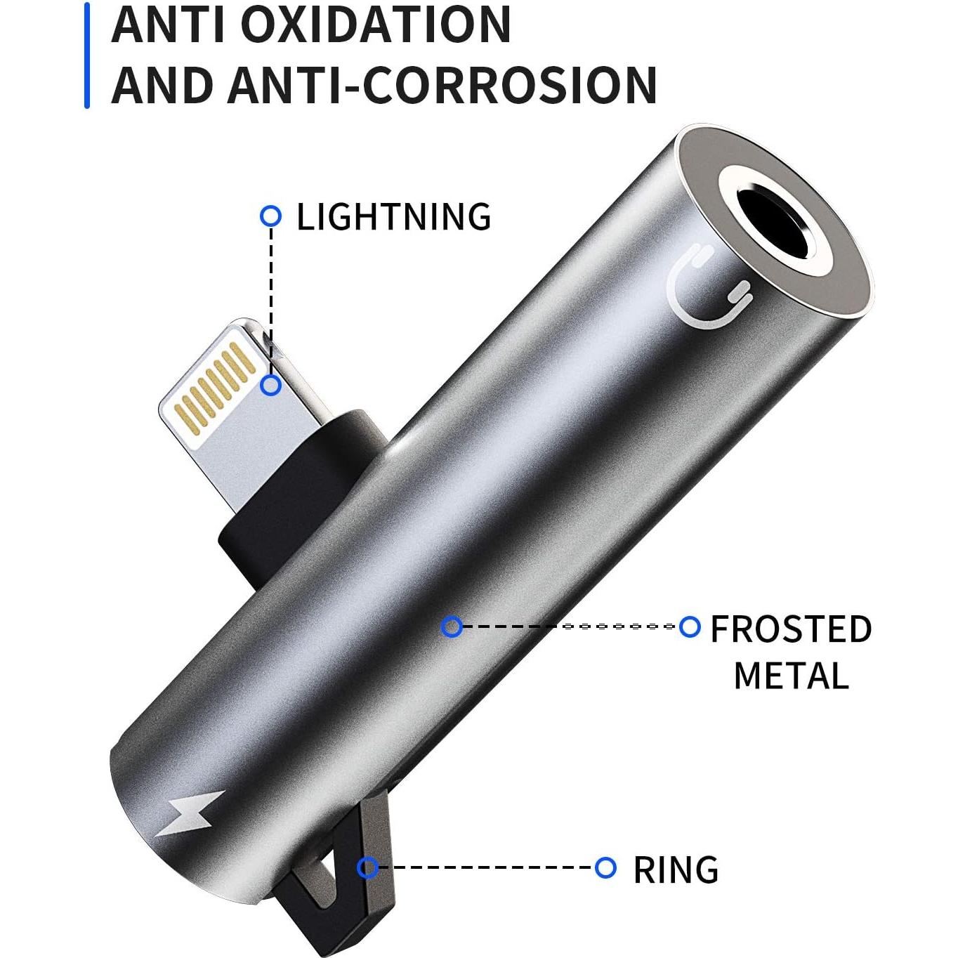 Adaptador Lightning a Jack 3.5mm Jekruyi para iPhone