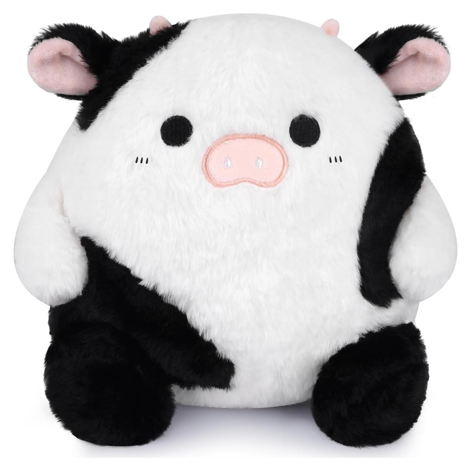 Almohada de Peluche de Vaca LMTGLDT 20 cm Suave y Lavable