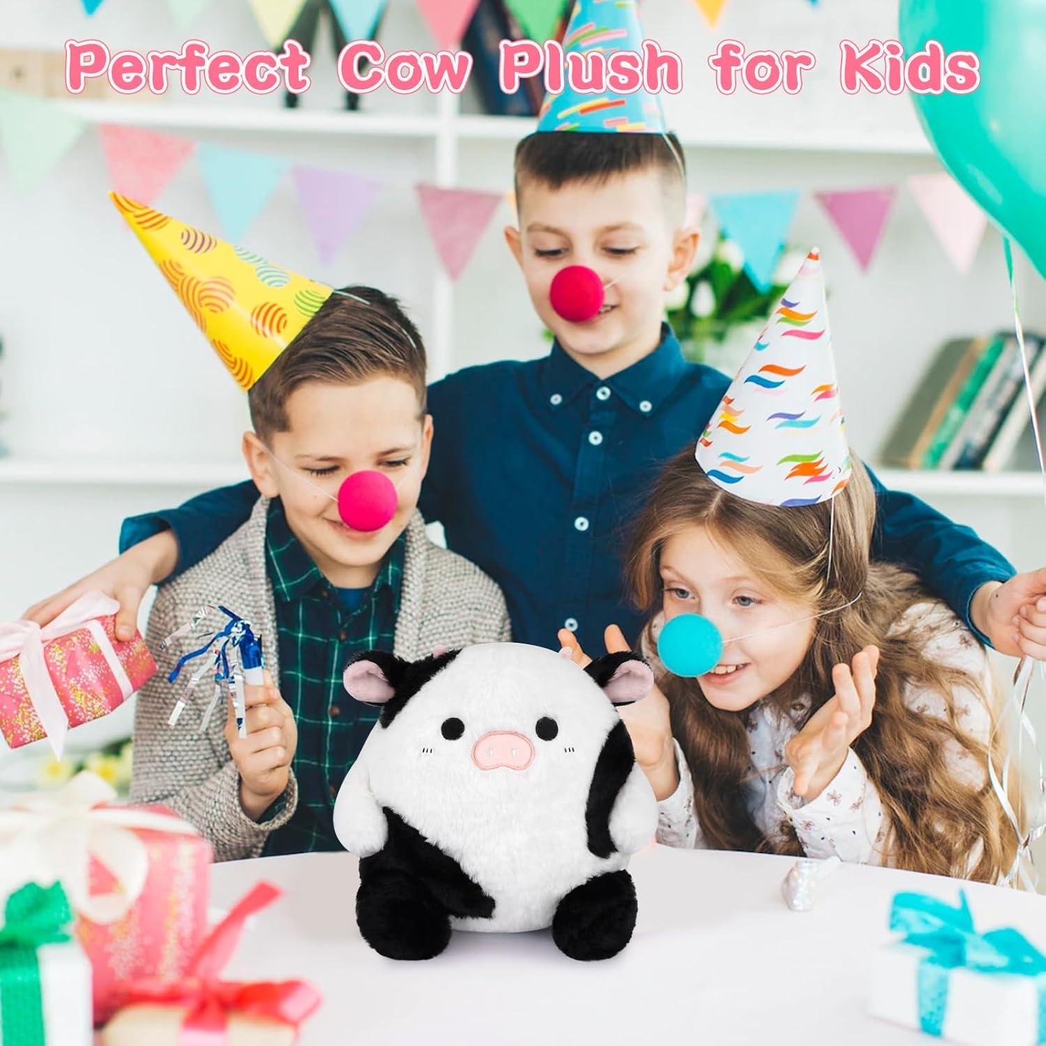 Almohada de Peluche de Vaca LMTGLDT 20 cm Suave y Lavable