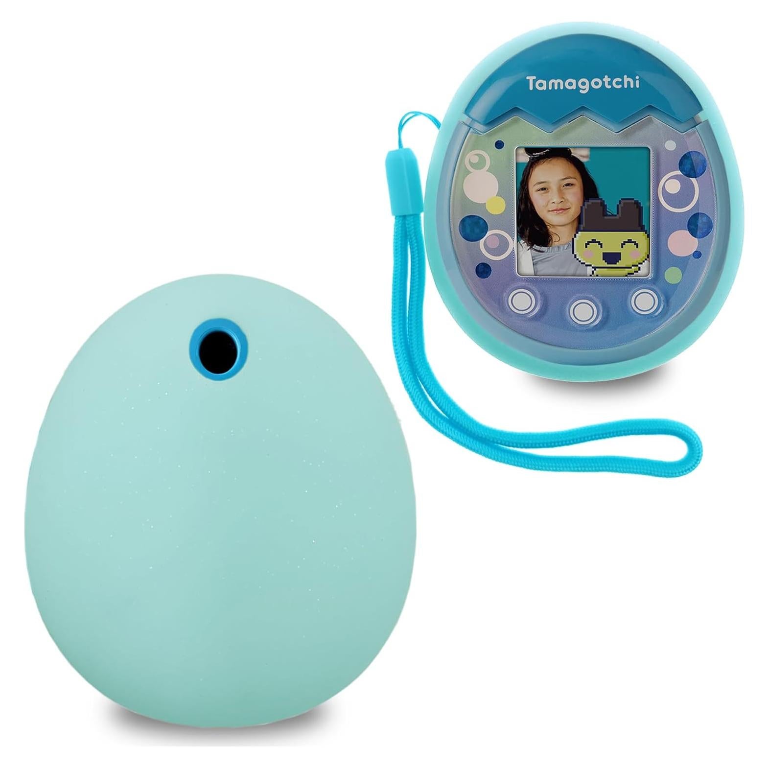 Cubierta de Silicona Azul para Tamagotchi Pix con Correa