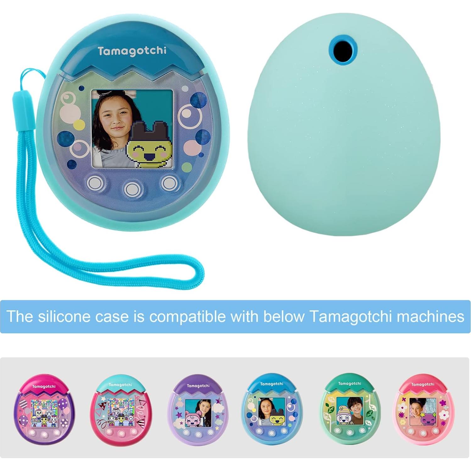 Cubierta de Silicona Azul para Tamagotchi Pix con Correa