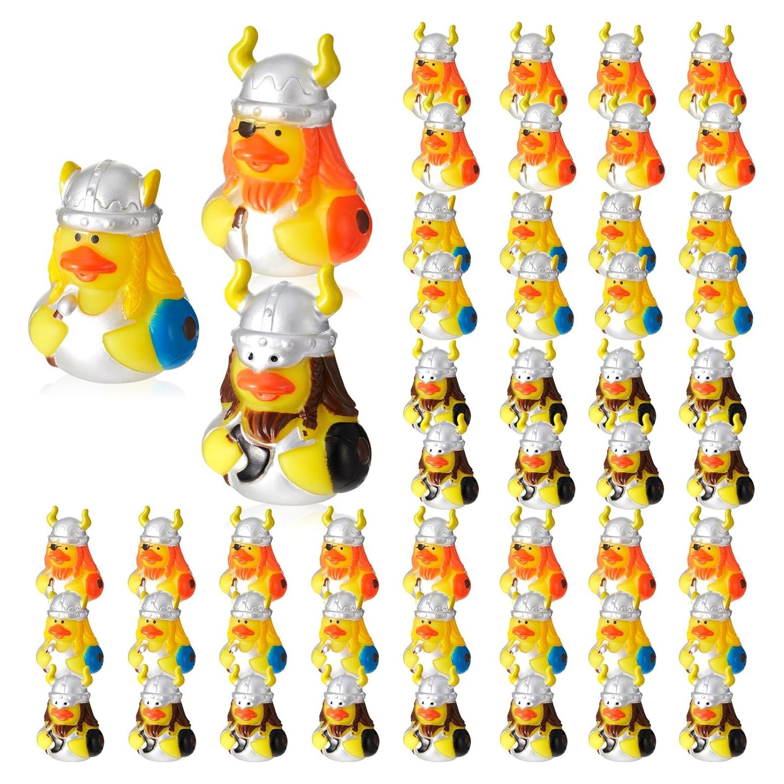 Patitos de Goma Vikingos Deekin - 24 Piezas 5 cm para Fiesta