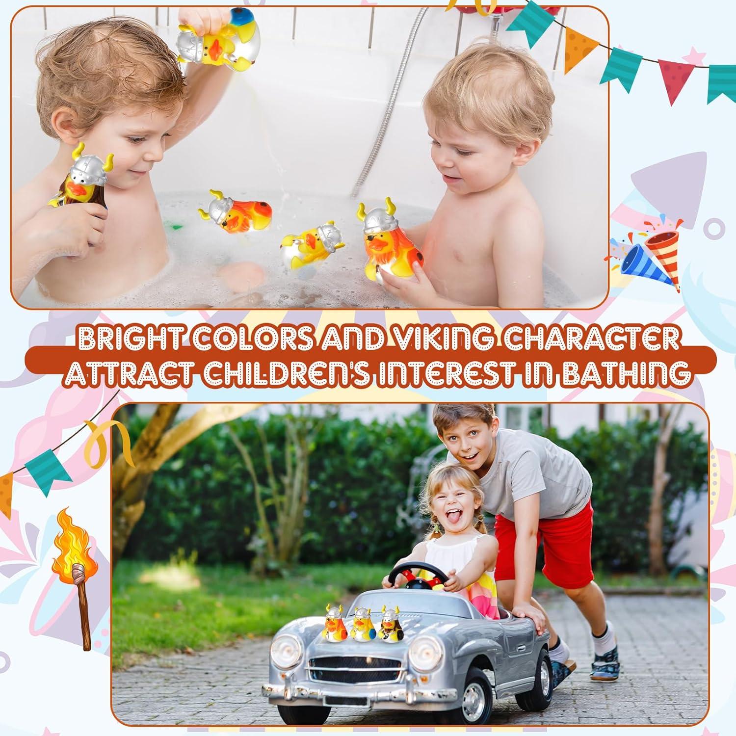 Patitos de Goma Vikingos Deekin - 24 Piezas 5 cm para Fiesta