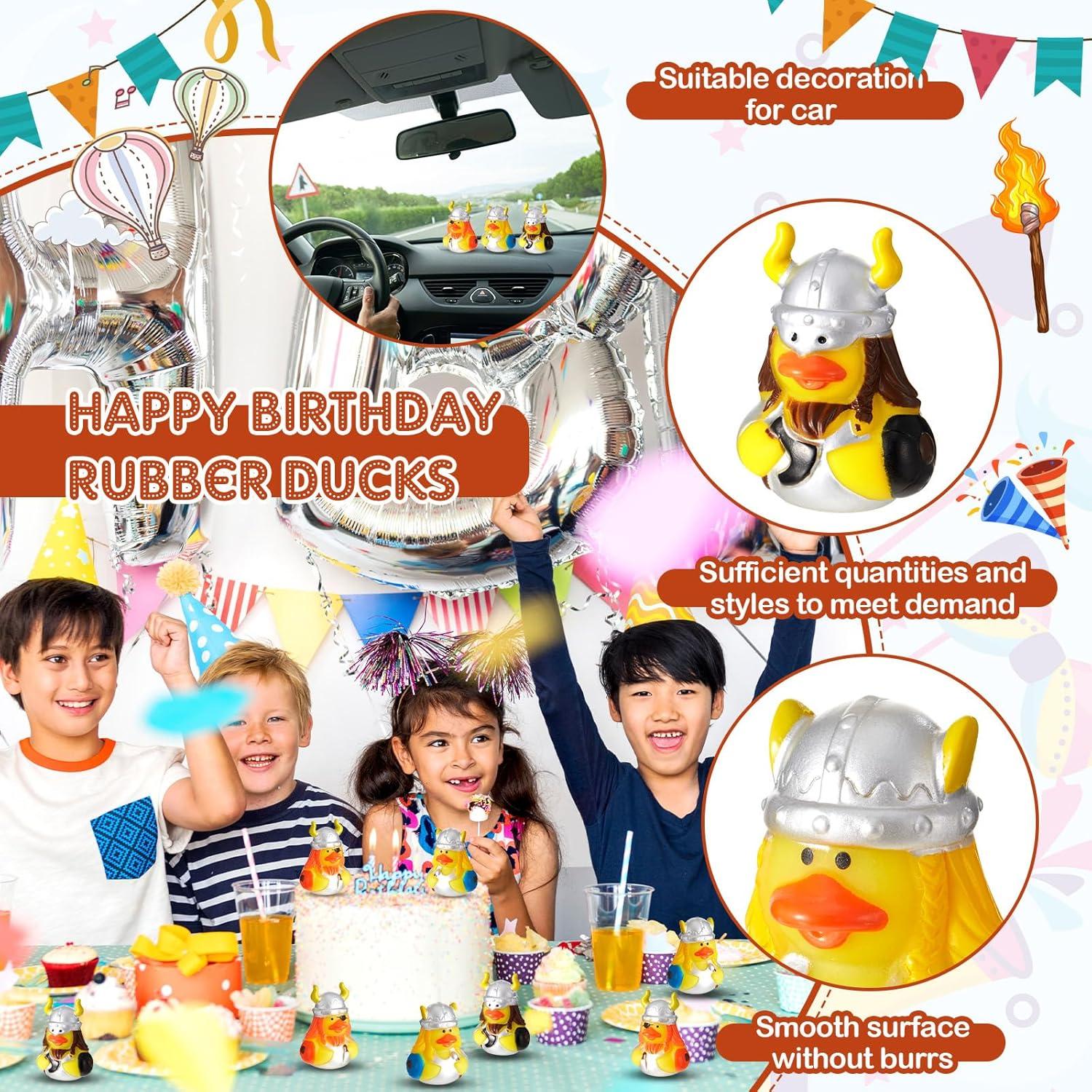 Patitos de Goma Vikingos Deekin - 24 Piezas 5 cm para Fiesta