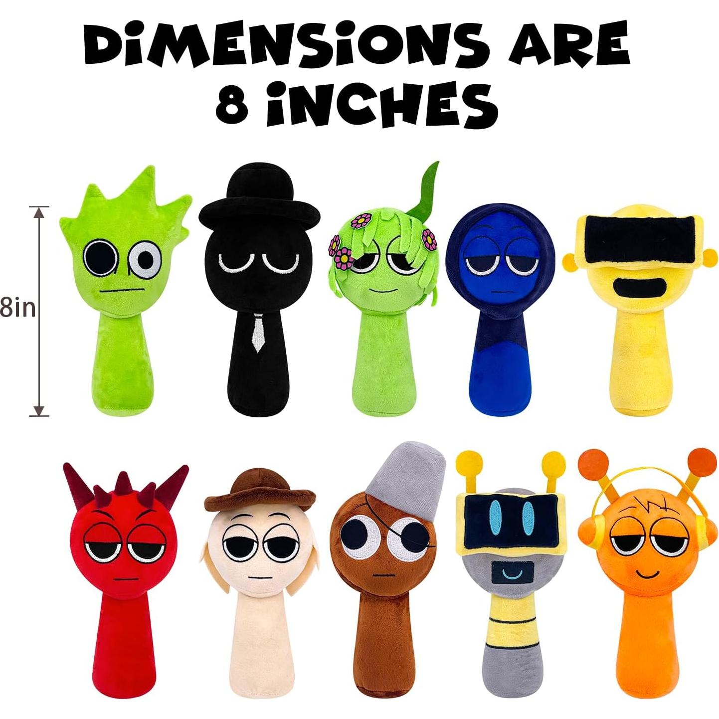 Juguete de Peluche Sprunki 25.4 cm Suave para Fans de Juegos