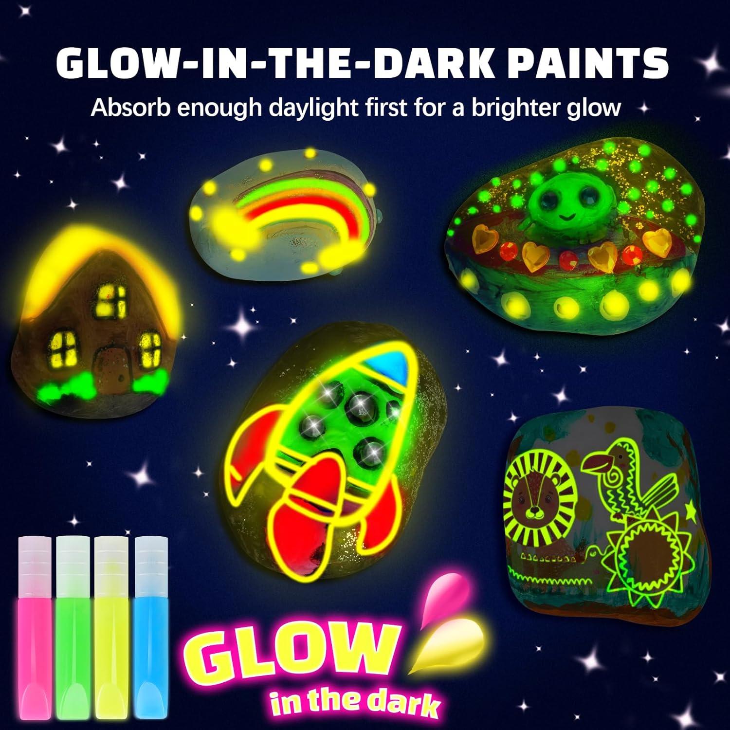 Kit de Pintura de Rocas EPUMP - Brillan en la Oscuridad